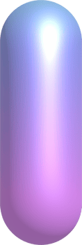 3D abstract geometric shape with blue purple gradient. Isolated element png