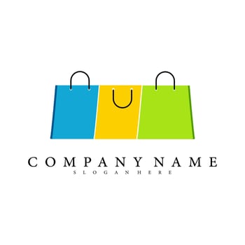 shopping logo vector template illustration
