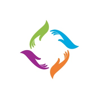 Hand care logo icon vector