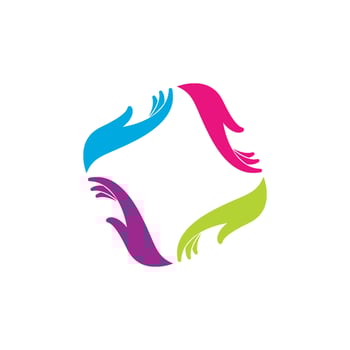 Hand care logo icon vector