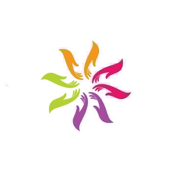 Hand care logo icon vector