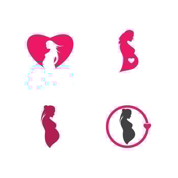Beauty pregnant women vector
