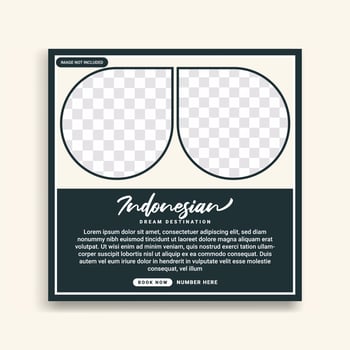 tarveling social media post template vector