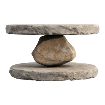 AI generated Empty  stone product isolated on transparent background png