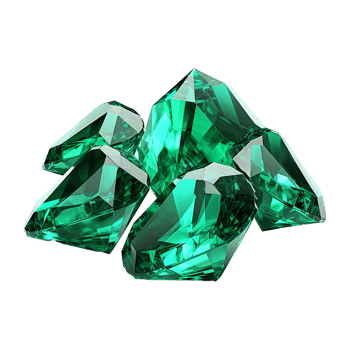 AI generated Magnificent Emeralds isolated on transparent background png