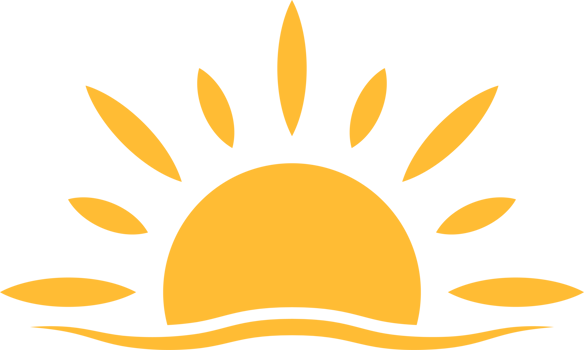 A half sun is setting downwards icon sunset concept for graphic design, logo, website, social media, mobile app, UI illustration png
