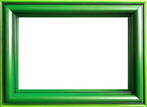 green frame on transparent background png