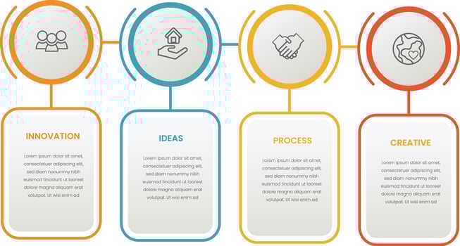 Business Infographic template. Thin line design with icons and 4 options or steps free vector