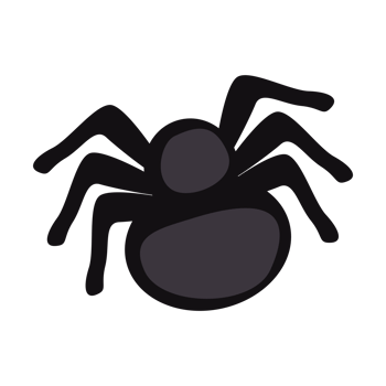 Cartoon black spider png