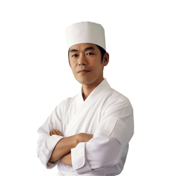 AI generated Japanese Chef on transparent background png