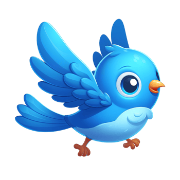 AI generated flying blue bird png