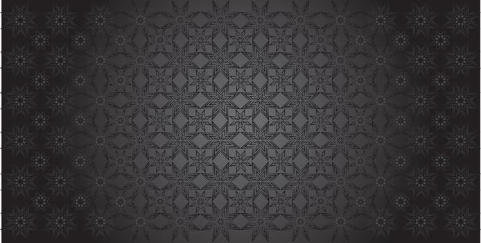 vector gradient authentic black colours background with a pattern of stars arabic calligraphy geometric flower islamic ornament decor frame eid ramadan