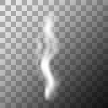 Fog, trickle of smoke, streams of smoke isolated. Cigarette and hot. vector