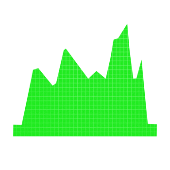 green growth graph with transparent background png