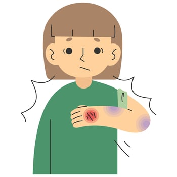 Bruise 6 cute, vector illustration.
