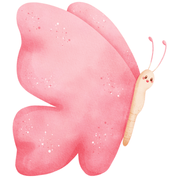 Watercolor Pink Butterfly Illustration png