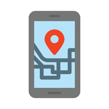 Mobile Gps Flat icon vector
