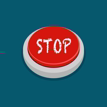 Red stop button vector