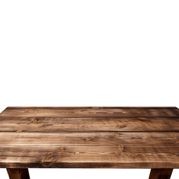 AI generated Empty wooden table isolated on transparent background png