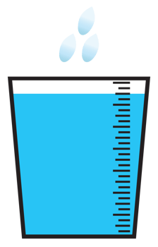Rain gauge Drawing of the amount of water in a glass water depth png
