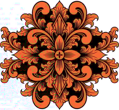 vintage ornament flower for wedding vector
