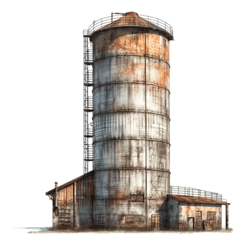 AI generated Silo isolated on transparent background png