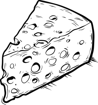 Piece of cheese drawing doodle food design. png