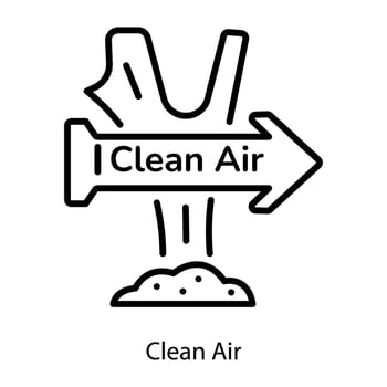 Trendy Clean Air vector