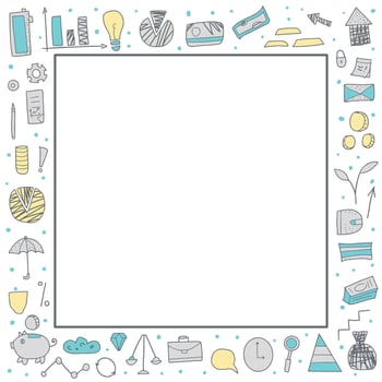 Set of finance elements. Vector illustration.