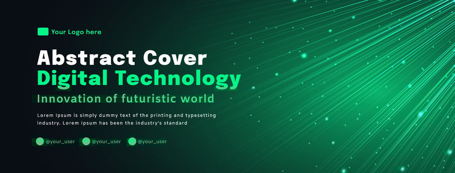 Digital technology poster cover speed connect dark green background, cyber information, abstract communication, innovation future tech data, internet network connection, Ai big data blend illustration vector