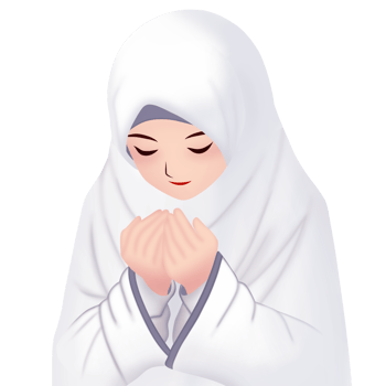 Muslim woman in hijab praying. png
