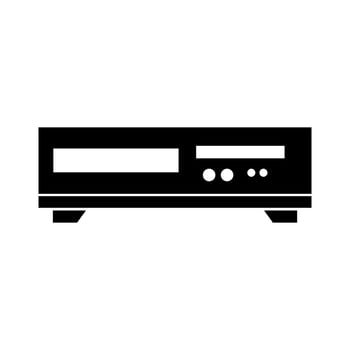DVD player illustrated on white background vector