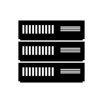 Server illustrated on white background vector