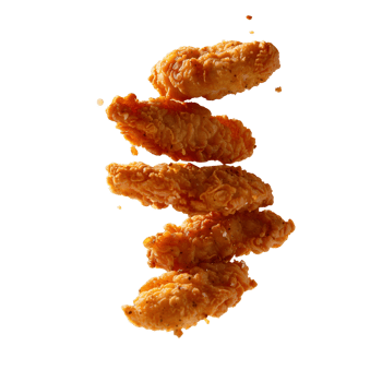 AI generated A stack of chicken wings are shown in the air png
