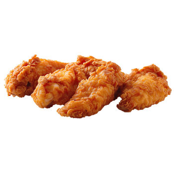 AI generated Four pieces of fried chicken on a white background png