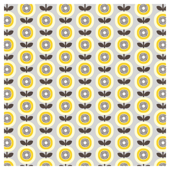 Retro Mid Century 1970s Scandi Style Sunflowers Pattern png