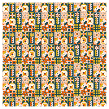 Scandinavian Retro Mid Century Scandi Style Pattern png