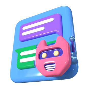 AI Chatbot 3D Illustration Icon png
