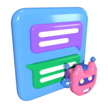 AI Chatbot 3D Illustration Icon png