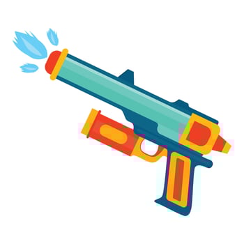 water guns for hindu Holi festival and Buddhist Songkran festival vector