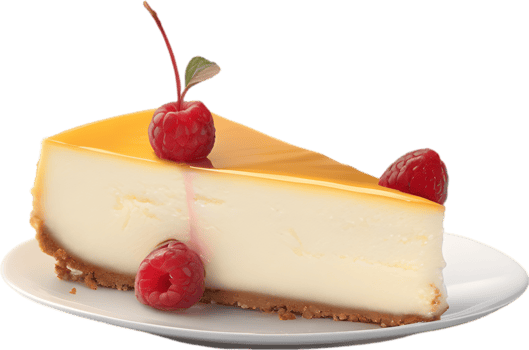 AI generated Cheesecake, Close-up of delicious-looking Cheesecake. png