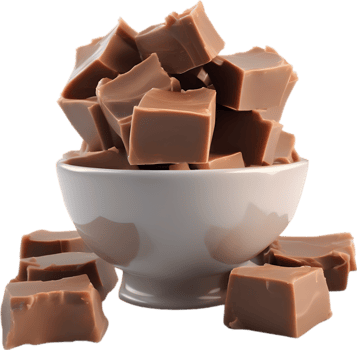AI generated Fudge, Close-up of delicious-looking Fudge. png