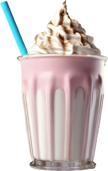 AI generated Milkshakes, Close-up of delicious-looking Milkshakes. png