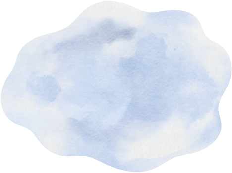 Watercolor hand drawn illustration of splash in blue color png