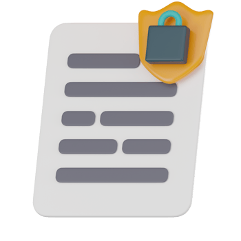 Digital Security, 3D Icon of Padlock File Symbol Ensuring Document Protection  and Privacy. 3D Render png