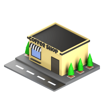 3D illustration of a building and architecture concept. Object on a transparent background png