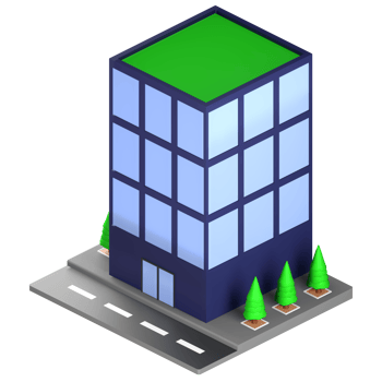 3D illustration of a building and architecture concept. Object on a transparent background png