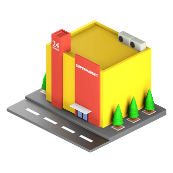3D illustration of a building and architecture concept. Object on a white background png