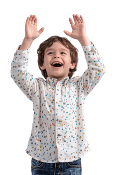 AI generated Young Boy Celebrating on a Transparent Background png