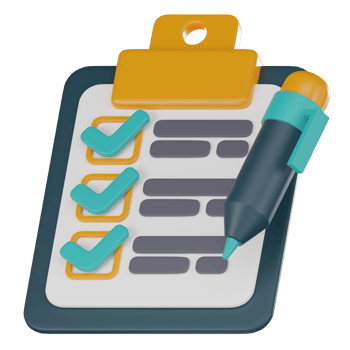 Efficient Planning, Clipboard, Pen, and To-Do List Checklist. 3D Render png